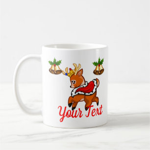 Weihnachts-Rentier, Glocken & Ivy Kaffeetasse