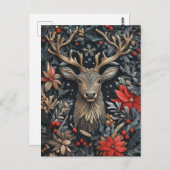 Weihnachts-Rentier-Grußkarte Postkarte (Vorne/Hinten)