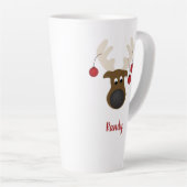 Weihnachts-Rentier Hirsch Personalisiert 17oz Milchtasse (Rechte Ecke)