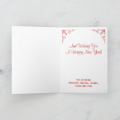 Weihnachts-Rentier Holly Classic Elegant Feiertagskarte (Innenseite)