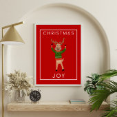 Weihnachts-Rentier in Cosy Sweater Art Print Poster