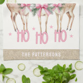 Weihnachts-Rentier Jingle & Mingle Personalisiert Geschirrtuch (Gefaltet)