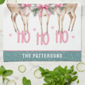 Weihnachts-Rentier Jingle & Mingle Personalisiert Geschirrtuch (Gefaltet)