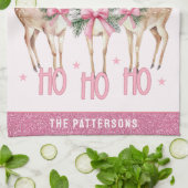 Weihnachts-Rentier Jingle & Mingle Personalisiert Geschirrtuch (Gefaltet)