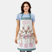 Weihnachts-Rentier Jingle & Mingle Personalisiert Schürze (Getragen)