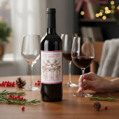 Weihnachts-Rentier Jingle & Mingle Personalisiert Weinetikett