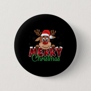Weihnachts-Rentier Männer Frauen Familienmatte Rei Button