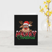 Weihnachts-Rentier Männer Frauen Familienmatte Rei Karte (Gelbe Blume)