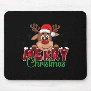 Weihnachts-Rentier Männer Frauen Familienmatte Rei Mousepad