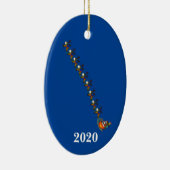 Weihnachts-Rentier mit Masken Xmas-Ornament Keramik Ornament (Rechts)