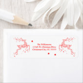 Weihnachts-Rentier Moderne Rote Wirbel Sterne (Insitu)