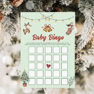 Weihnachts Rentier Party Baby Bingo Games Card Einladung