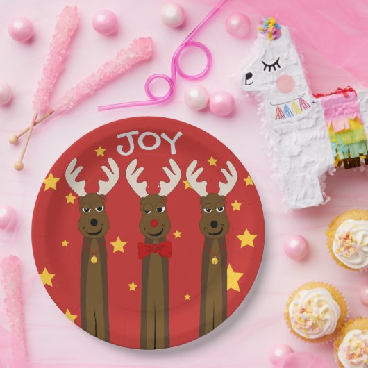 Weihnachts-Rentier-Party Pappteller (Party)