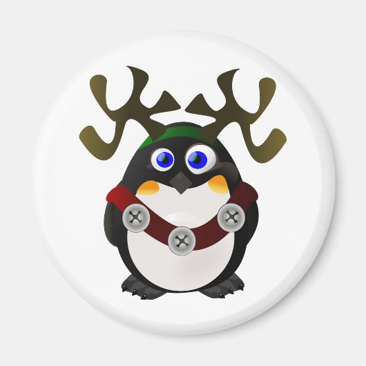 Weihnachts-Rentier-Penguin Magnet (Vorne)