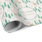 Weihnachts-Rentier-Pine Geschenkpapier (Rolleneckpunkt)