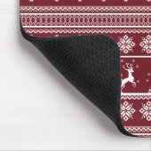  Weihnachts-Rentier-Pullovermuster Mousepad (Ecke)