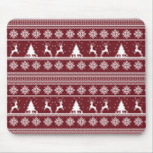  Weihnachts-Rentier-Pullovermuster Mousepad (Vorne)