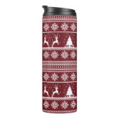 Weihnachts-Rentier-Pullovermuster Thermosbecher (Nach rechts gedreht)