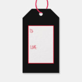 Weihnachts-Rentier-Skifahren Geschenkanhänger (Rückseite)