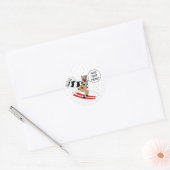 Weihnachts-Rentier-Skifahren Runder Aufkleber (Umschlag)