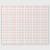 Weihnachts-Rentier Snowflake Gold rot Geschenkpapier (Flach)