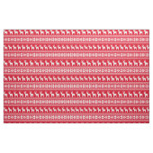 Weihnachts-Rentier-Snowflake-Muster Vintag Red Stoff (Fat Quarter (45,7 x 55,9 cm))