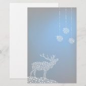 Weihnachts-Rentier & Sterne Briefpapier (Vorne/Hinten)