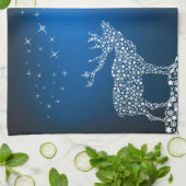 Weihnachts-Rentier & Sterne Handtuch (Gefaltet)