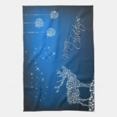 Weihnachts-Rentier & Sterne Handtuch (Vertikal)
