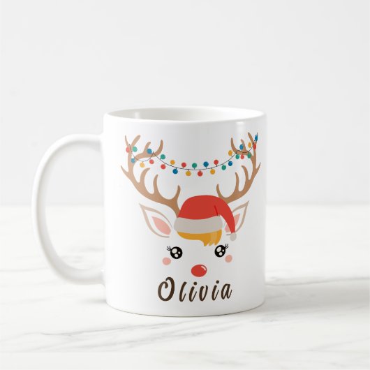 Weihnachts-Rentier-Tasse Kaffeetasse (Links)