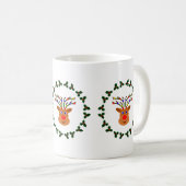 Weihnachts-Rentier-Tasse Kaffeetasse (VorderseiteRechts)