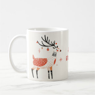 Weihnachts-Rentier-Tasse   Nordic Holiday Design Kaffeetasse