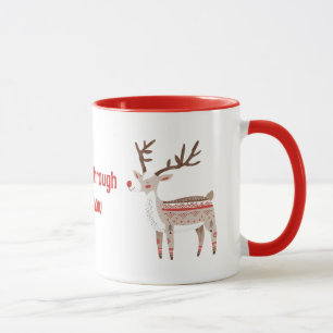 Weihnachts-Rentier-Tasse Nordic Holiday Design Tasse