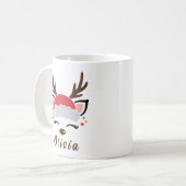 Weihnachts-Rentier-Tasse | Rentierfass-Tasse Kaffeetasse (Vorderseite Links)