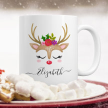 Weihnachts-Rentier-Tasse