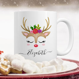 Weihnachts-Rentier-Tasse Zweifarbige Tasse