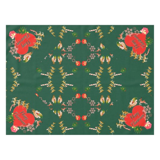 Weihnachts-Rentier Tischdecke (Vorderseite (Horizontal))