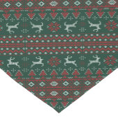 Weihnachts-Rentier "Ugly Sweater" Winterurlaub Kurzer Tischläufer (Ecke)