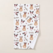 Weihnachts-Rentier und Mittens Badhandtuch Set (Handtuch)