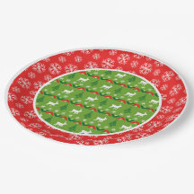 Weihnachts-Rentier und Schneeflocken-Muster