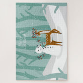 Weihnachts-Rentier und Snowman Puzzle (Vertikal)