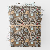 Weihnachts-Rentier-Urlaubsmuster Geschenkpapier Set (Beispiel)