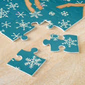Weihnachts-Rentier: Vintages nahtloses Muster. Puzzle (Seite)