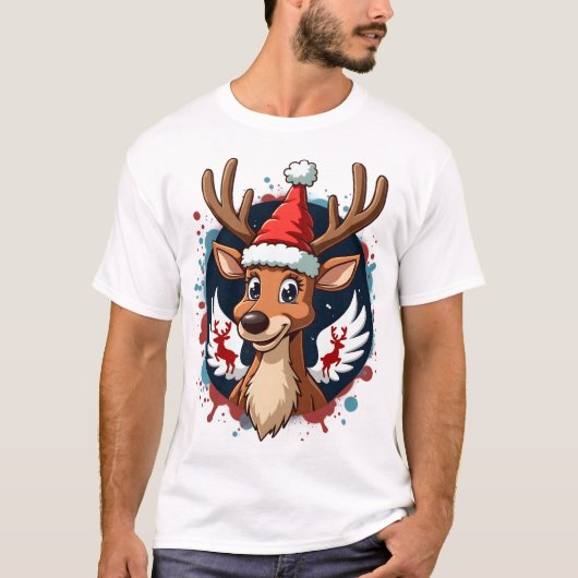 Weihnachts-Rentiere (2) T-Shirt (Vorderseite)