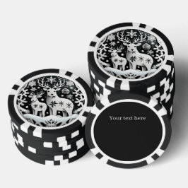 Weihnachts-Rentiere am 3. Dezember Text hinzufügen Pokerchips