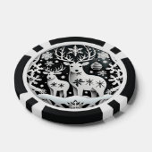 Weihnachts-Rentiere am 3. Dezember Text hinzufügen Pokerchips (Einzeln)