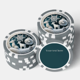 Weihnachts-Rentiere am 3. Dezember Text hinzufügen Pokerchips