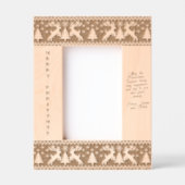 Weihnachts-Rentiere Pullover Strickmuster Geätzte Rahmen (Vorderseite)