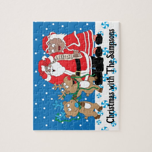 Weihnachts-Rentiere Puzzle (Vertikal)