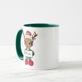 Weihnachts-Rentierferien-Tasse Tasse (Vorderseite Links)